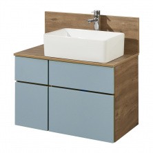 Акватон Тумба со столешницей Мишель 80 см, цвета дуб фьорд/дуб рустикальный