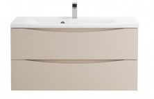Тумба подвесная с раковиной BelBagno MARINO-1000-2C-SO-CO-P 100 см, Crema Opaco
