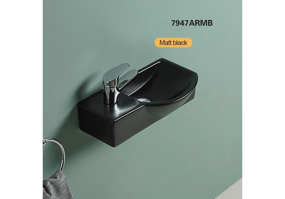 Приобрести раковина подвесная ceramalux 40 см 7947armb, чёрный