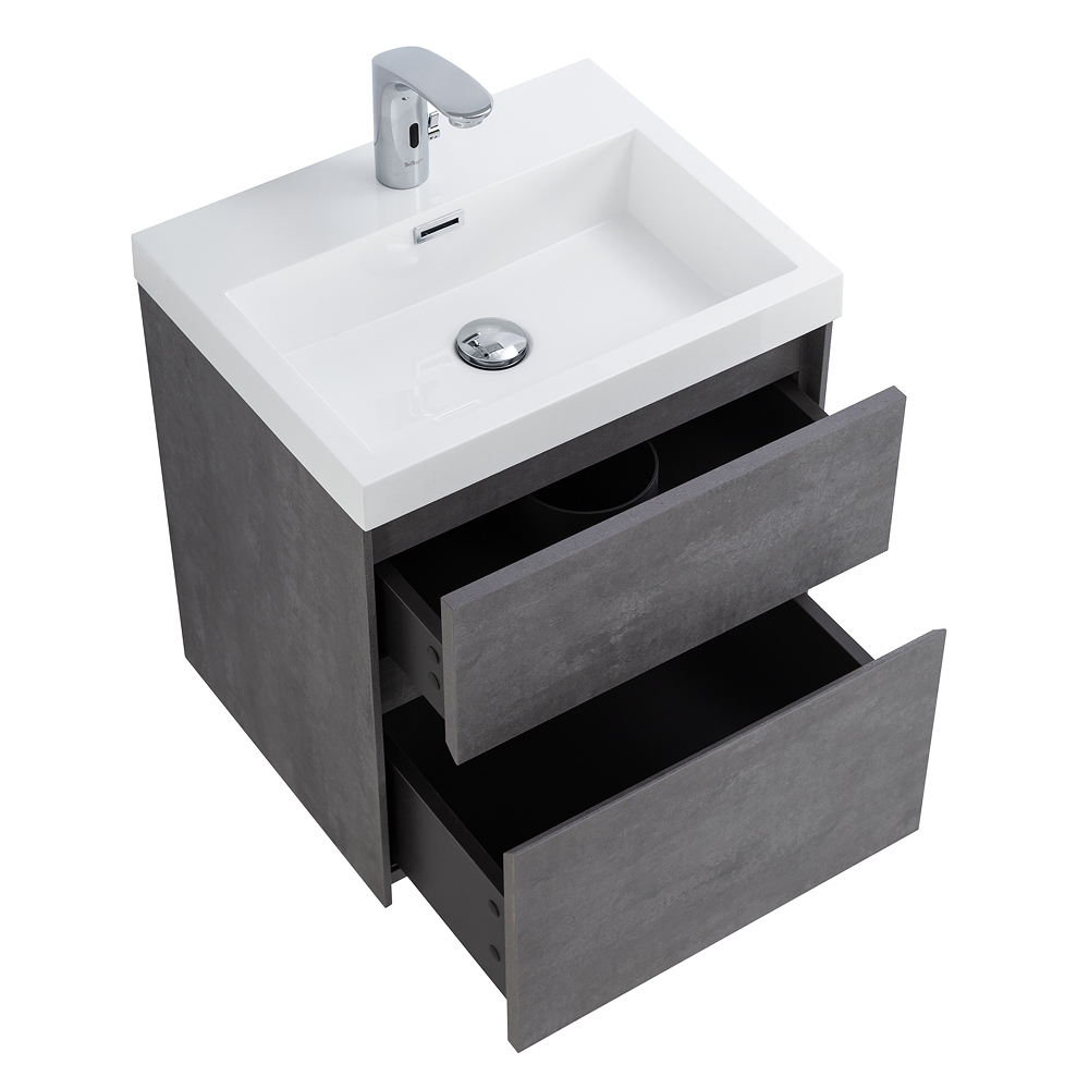 Приобрести belbagno тумба с раковиной pietra mini 50 см, подвесная 50as stucco cemento, белая раковина