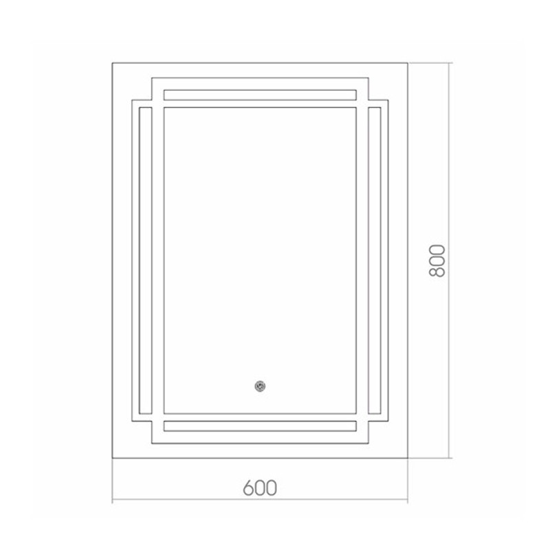 Приобрести azario зеркало мадрид 600*800мм, белый, сенсорный включатель, фр-00001414