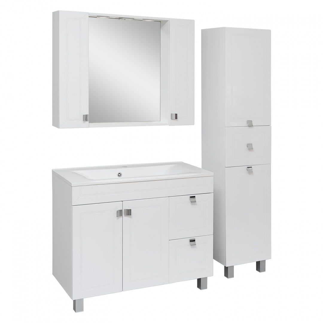 Приобрести aqua de marco тумба напольная с раковиной ostin 100см. 2 дверь 2 ящика