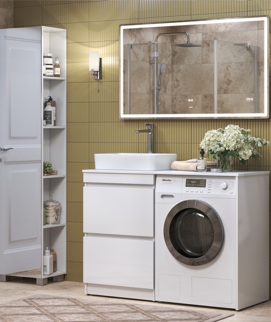 Приобрести vigo пенал urban, напольный, 45см, белый\зеркальный pn.urb.45