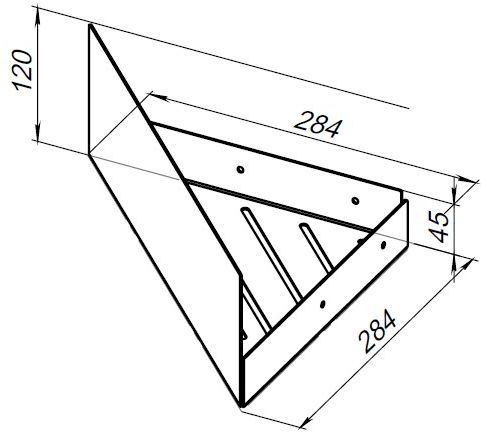 Приобрести aquanet полка магнум 28x28 см белая матовая, угловая 00302237