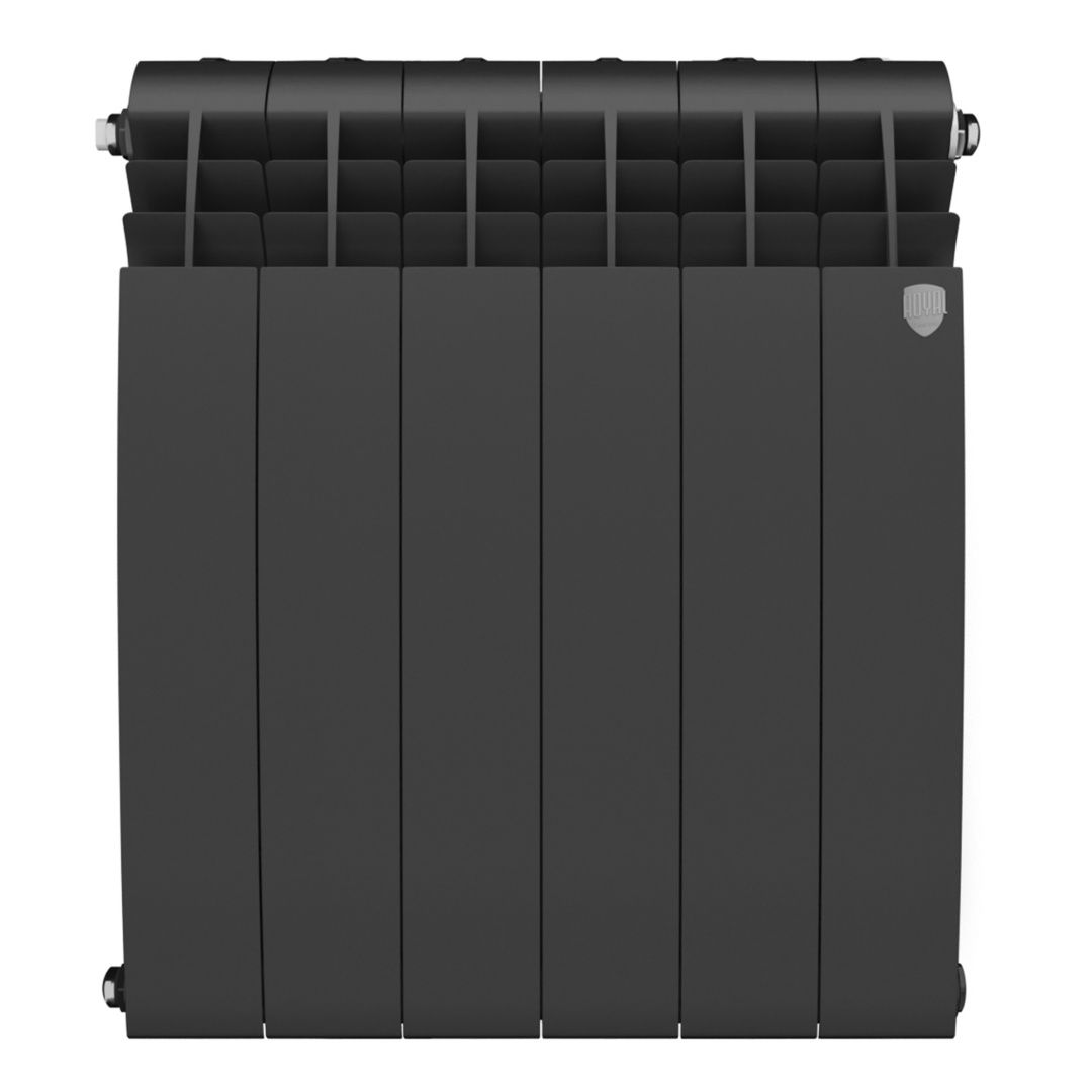 Приобрести royal thermo радиатор биметаллический biliner 500 /noir sable ( черный графит ) - 6 секц.