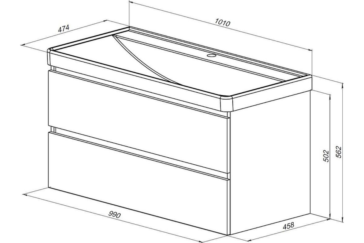 Приобрести aquanet тумба с раковиной вега 100 см, белая глянец