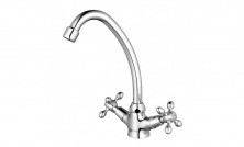 LEMARK Смеситель для кухни Vista с поворотным изливом, двухвентильный, хром LM7604C