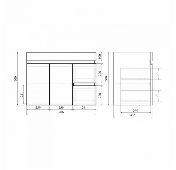 Приобрести mirsant тумба подвесная next 80\1 80 см с раковиной е-80 ут000020468