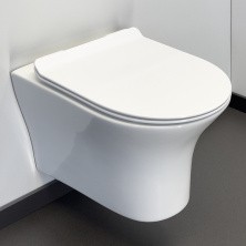 Comforty Подвесной унитаз 109 безободковый, сиденье дюропласт softclose тонкое, быстросъёмное