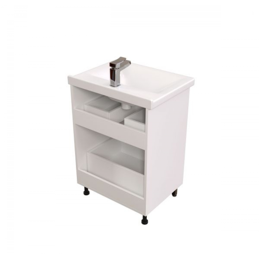 Приобрести mirsant тумба напольная сити 60 см с раковиной миранда-60, белая ут000080936