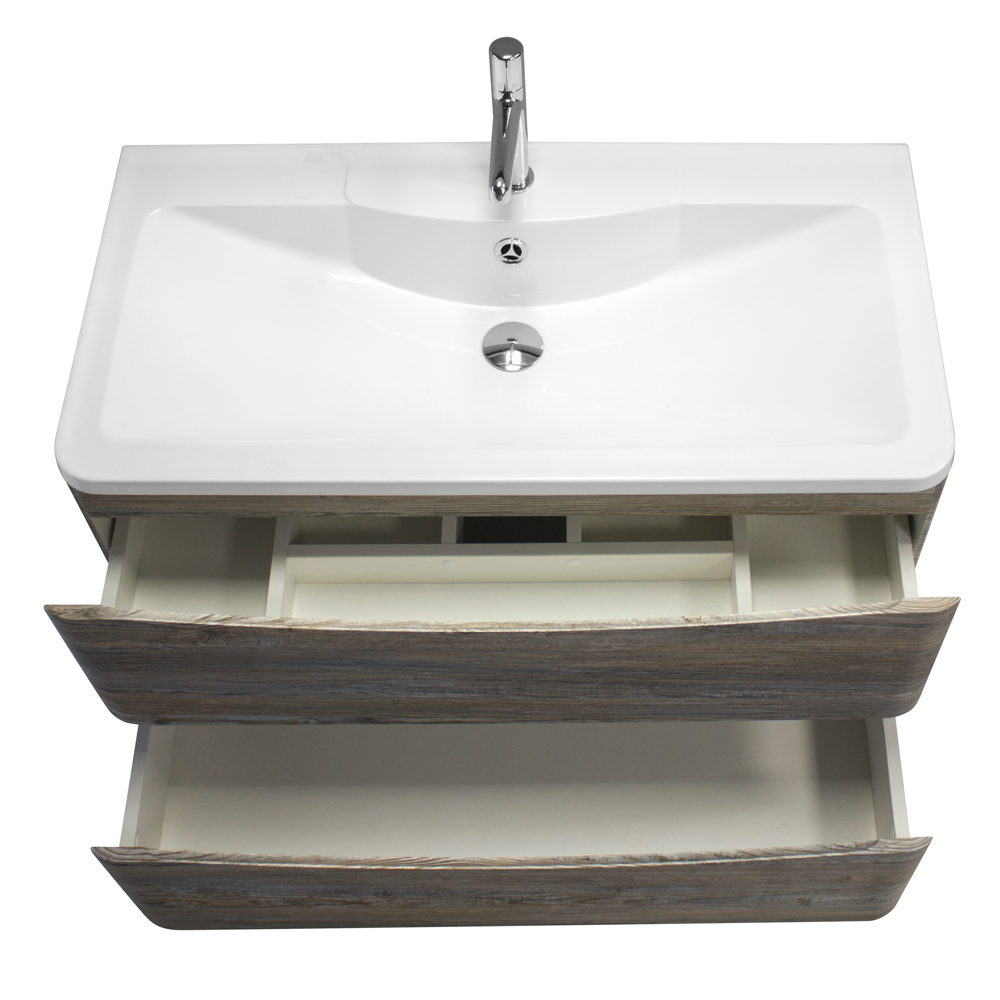 Приобрести belbagno тумба с раковиной acqua 100 см, подвесная pino scania, белая раковина