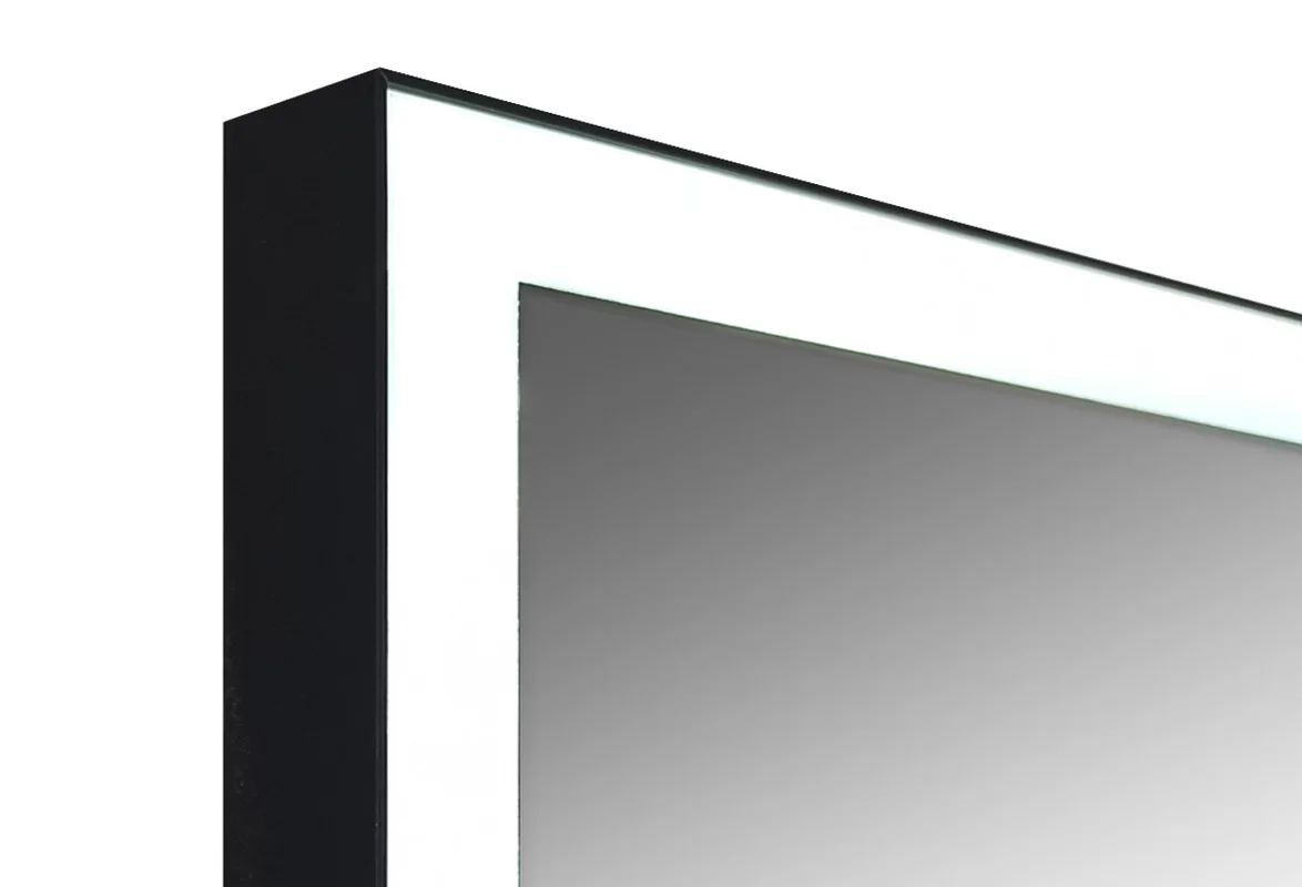 Приобрести continent зеркало с подсветкой solid black 80х60 см, черное