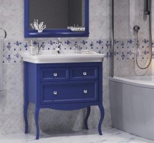 Opadiris Тумба напольная с раковиной Валери 85 см, сапфир