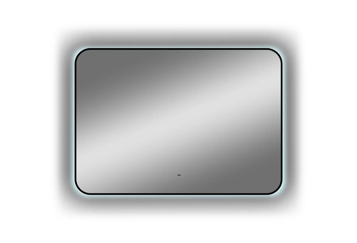 Приобрести continent зеркало с подсветкой torry 100х70 см, черное