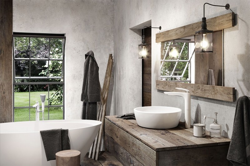 Приобрести kludi смеситель для раковины balanc dn 10, высокий 334мм, белый/хром 522989175