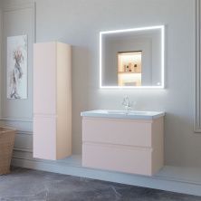 Caprigo Пенал FORTE-Smalty 35 см, пудра, эмаль