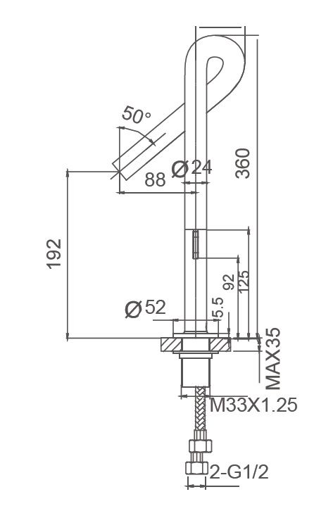 Приобрести смеситель для раковины wonzon & woghand loop, черный матовый (ww-112-00-508)