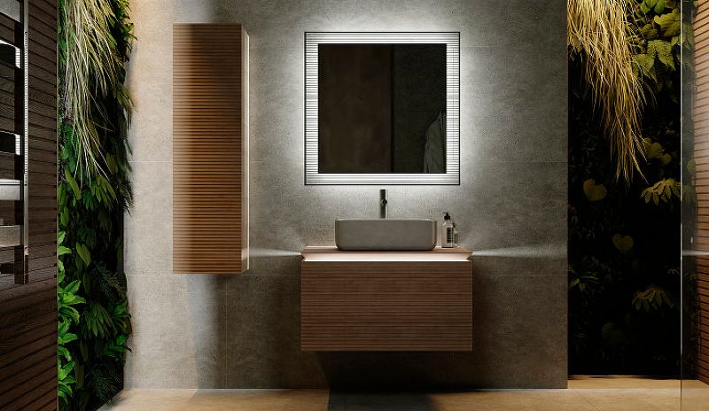 Приобрести jorno зеркало karat 80 см, с подсветкой, датчик движения, белое