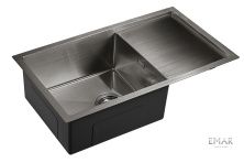 Emar Кухонная мойка 70х40 см, графит EMB-124 PVD Nano Dark