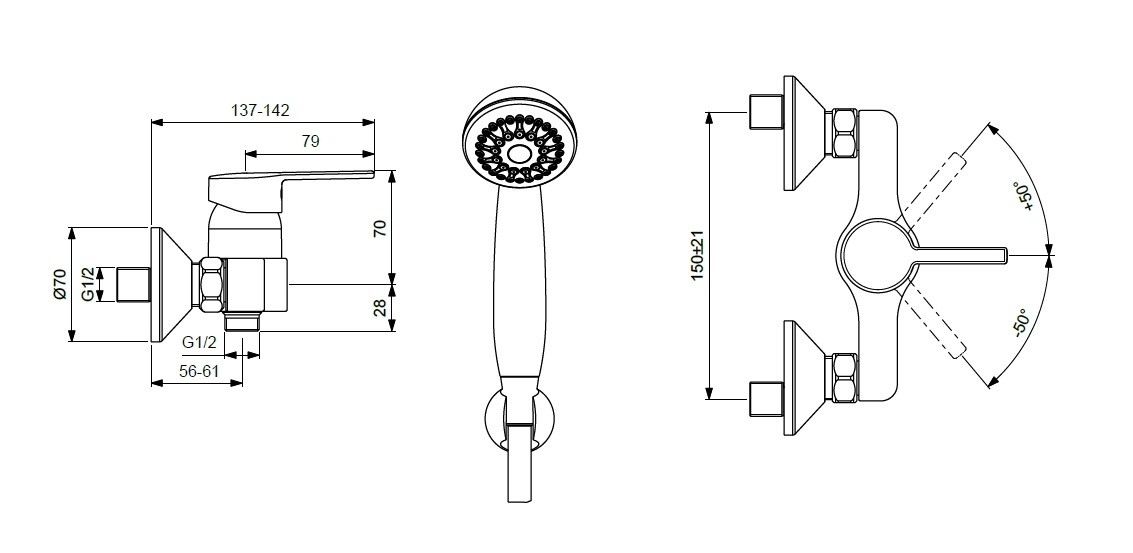 Приобрести смеситель для душа vidima logik ba278aa