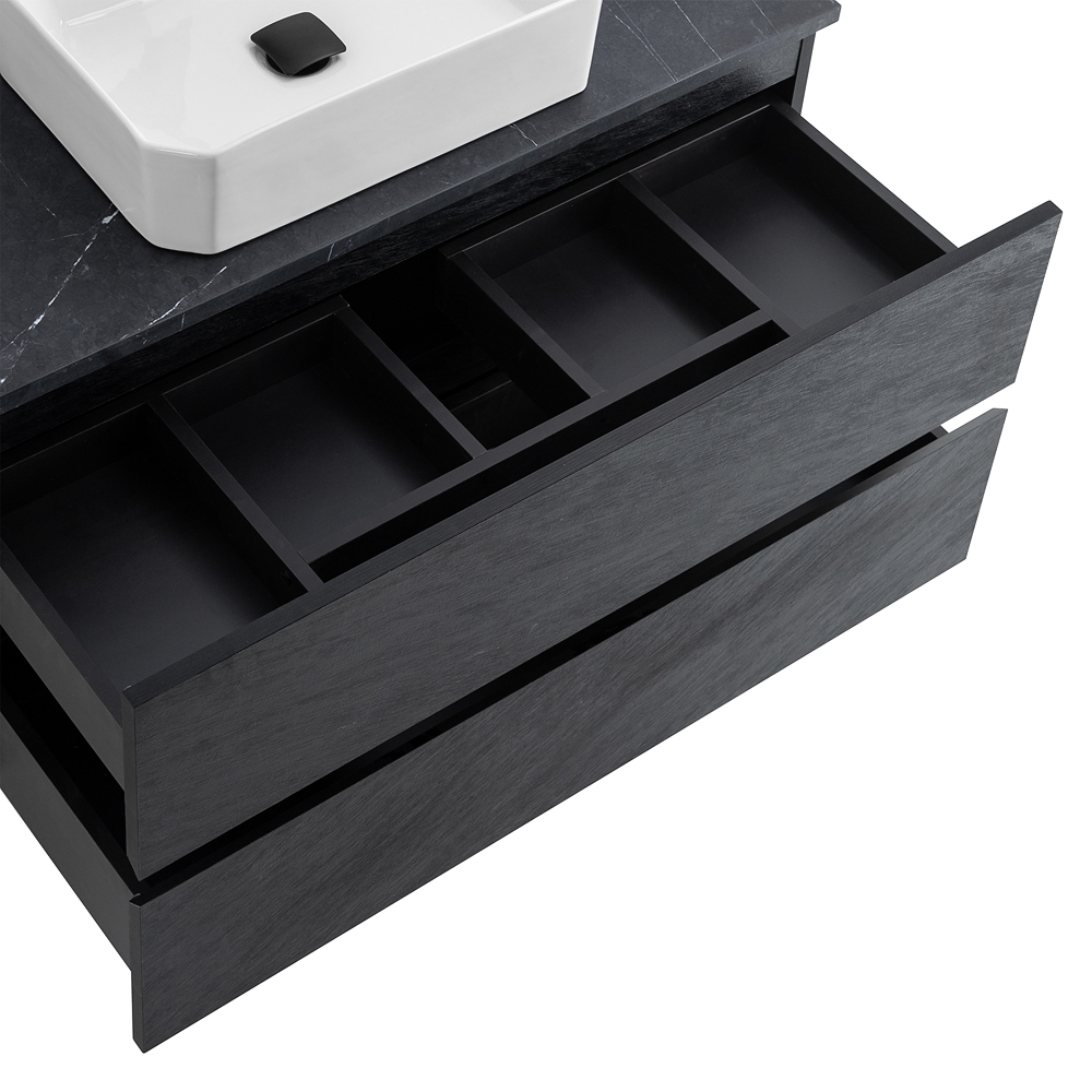 Приобрести cezares тумба со столешницей molveno 46 100 см nero, черная molveno 46-100-2c-so-nr