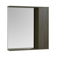 Зеркальный шкаф Акватон Стоун 80 см, правое, грецкий орех