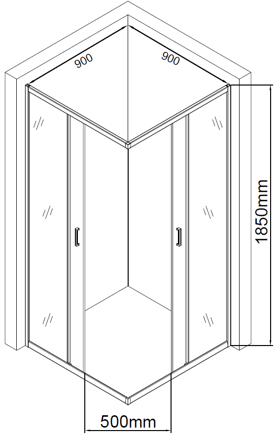 Приобрести aquanet душевое ограждение se-900s 90x90, прозрачное стекло