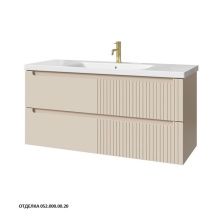 Caprigo Тумба с раковиной TERMIN-Smalty META 120 см, кремовая, эмаль