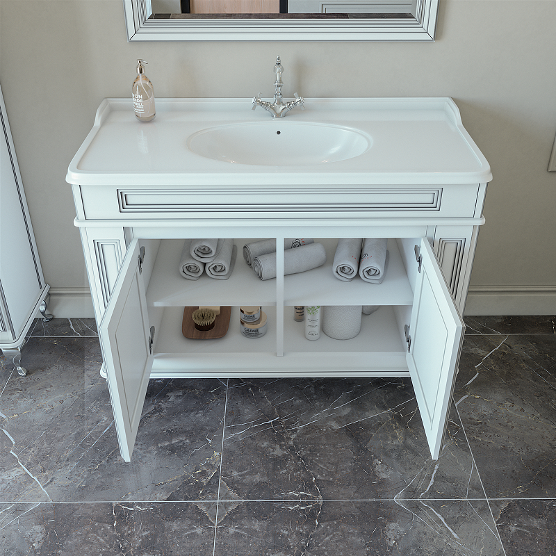 Приобрести caprigo тумба с раковиной напольная fresco 120 см, белая 10616sn-в016