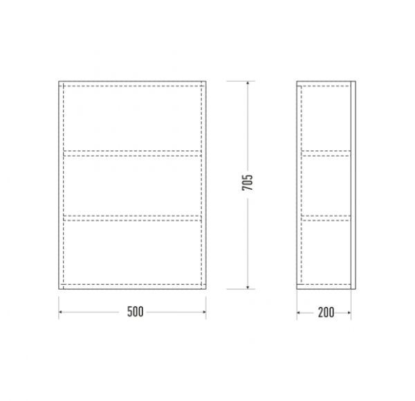 Приобрести mirsant зеркало-шкаф фарида 50х70