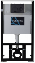 Azario Инсталляция для подвесного унитаза 3/6л с черной кнопкой смыва. AZ-8010-1000; AZ-8200-0013