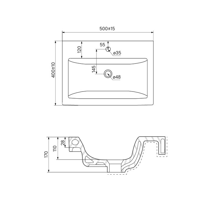 Приобрести iddis тумба подвесная mirro с раковиной 50 см. белая\под дерево mir50w0i95