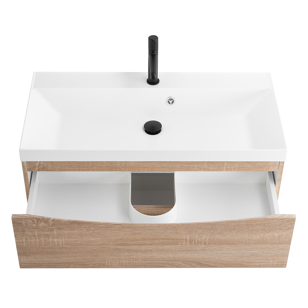 Приобрести belbagno тумба с раковиной marino 80 см, подвесная rovere bianco, белая раковина