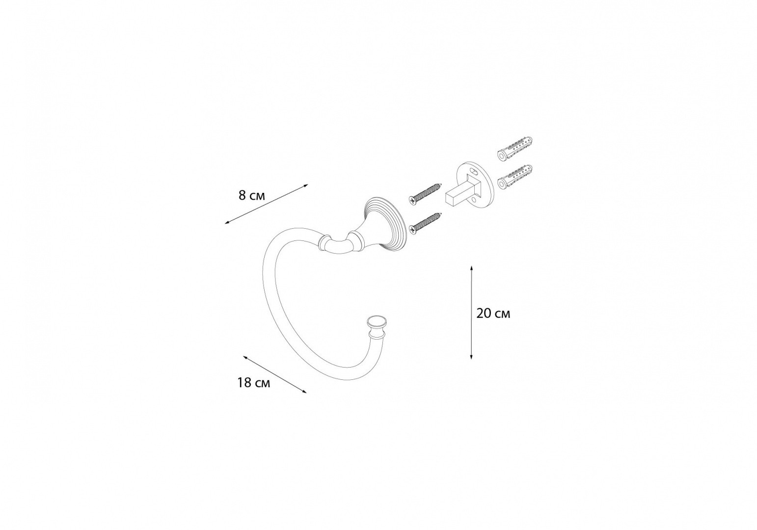 Приобрести fx-71611 best полотенцедержатель полукольцо