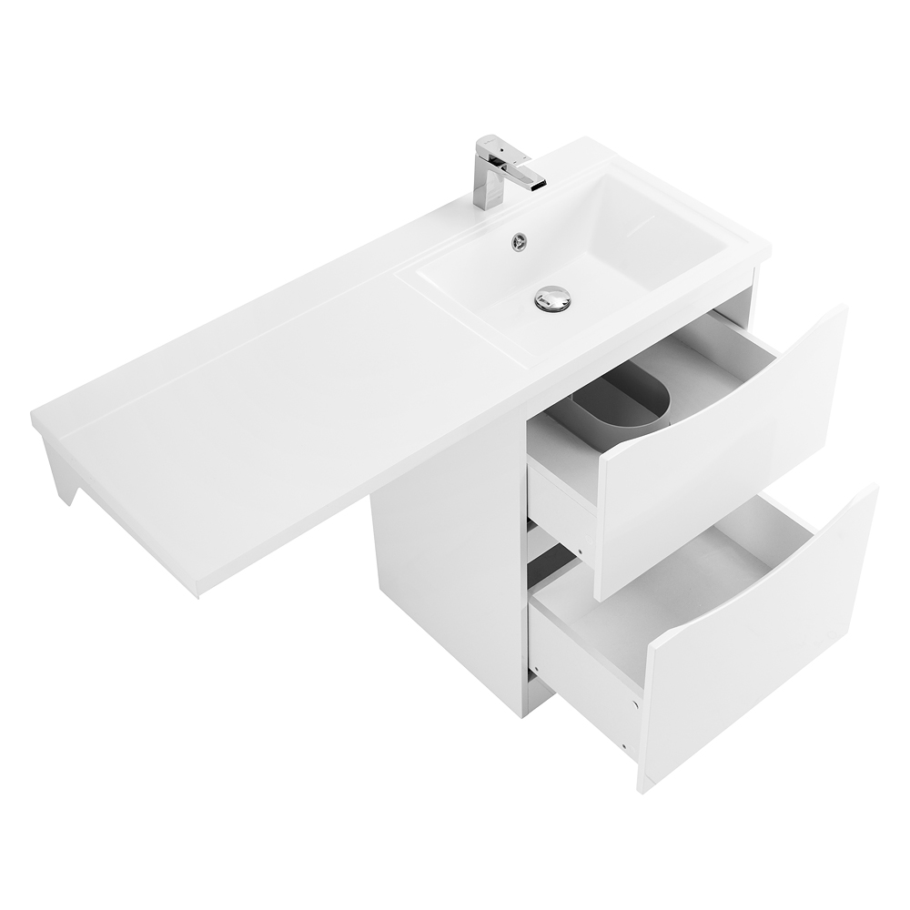 Приобрести belbagno тумба с раковиной напольная lavanderia 120 см, напольная 58/120-r bianco lucido, белая раковина