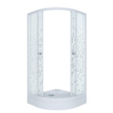 Тритон Душевое ограждение Стандарт А Аква Мозайка 100х100 см, белая с узором Щ0000025927