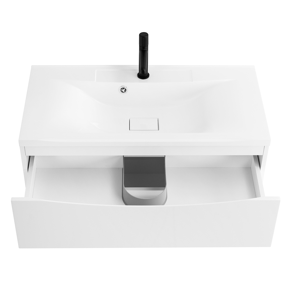 Приобрести belbagno тумба с раковиной marino 110 см, подвесная bianco lucido, белая раковина