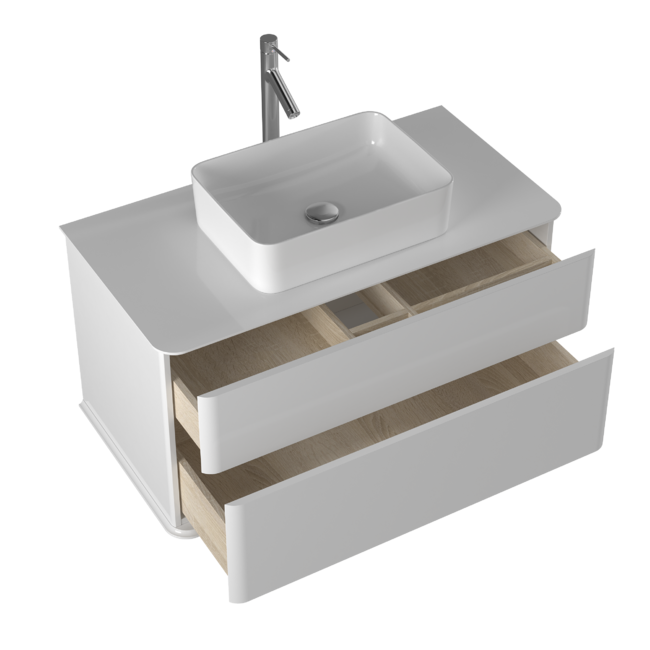 Приобрести briz тумба подвесная с раковиной rome 100 см, белая глянцевая т18-100