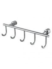 Вешалка с 5 крючками для ванной WONZON & WOGHAND, Хром (WW-9382-5)