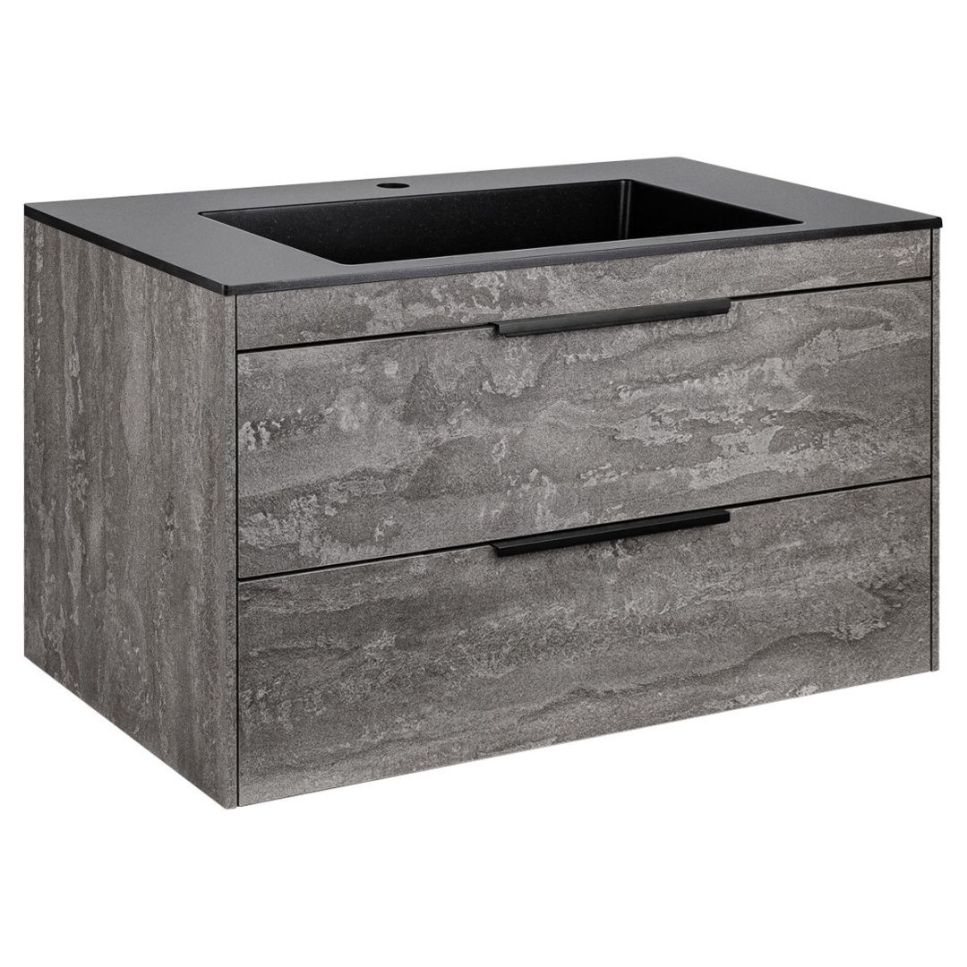 Приобрести vincea тумба подвесная chiara 80 см, серый камень с серой раковиной vmc-2c2800gs;vcb-13800g