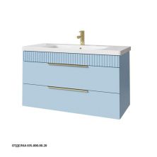 Caprigo Тумба с раковиной MONBAR-Smalty 100 см, голубая, эмаль