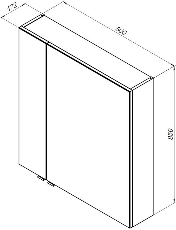 Приобрести aquanet зеркальный шкаф алвита new 80 см, белое матовое