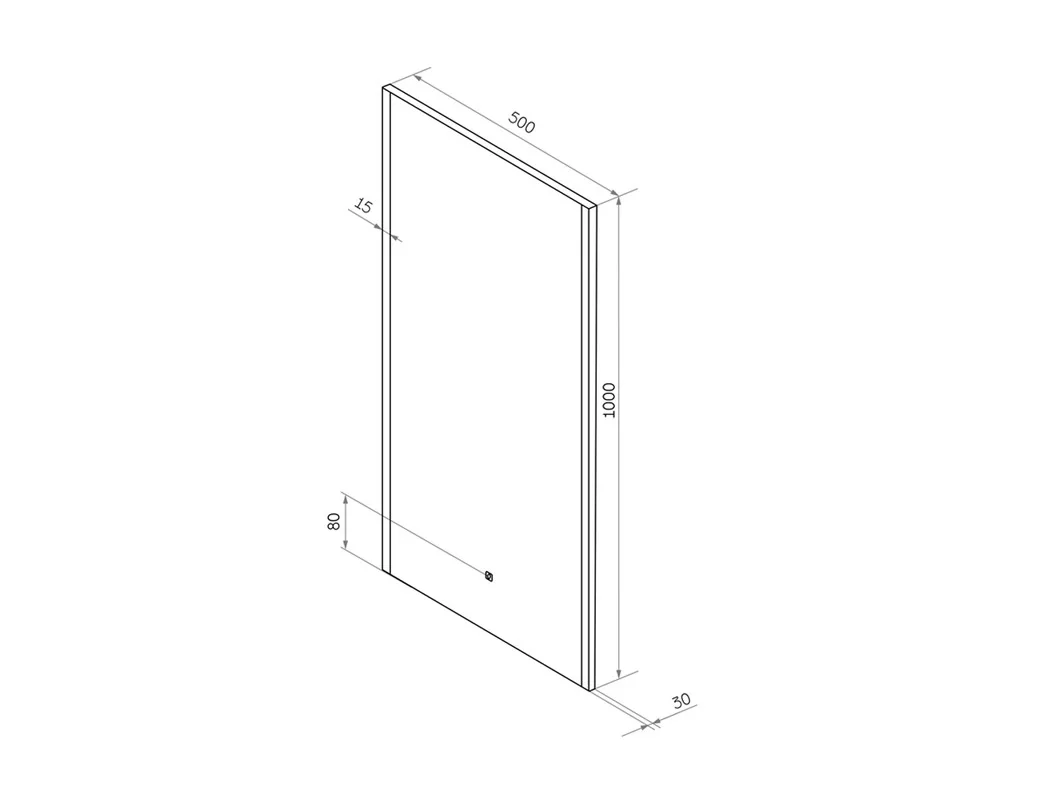 Приобрести continent зеркало с подсветкой modern 50х100 см, белое