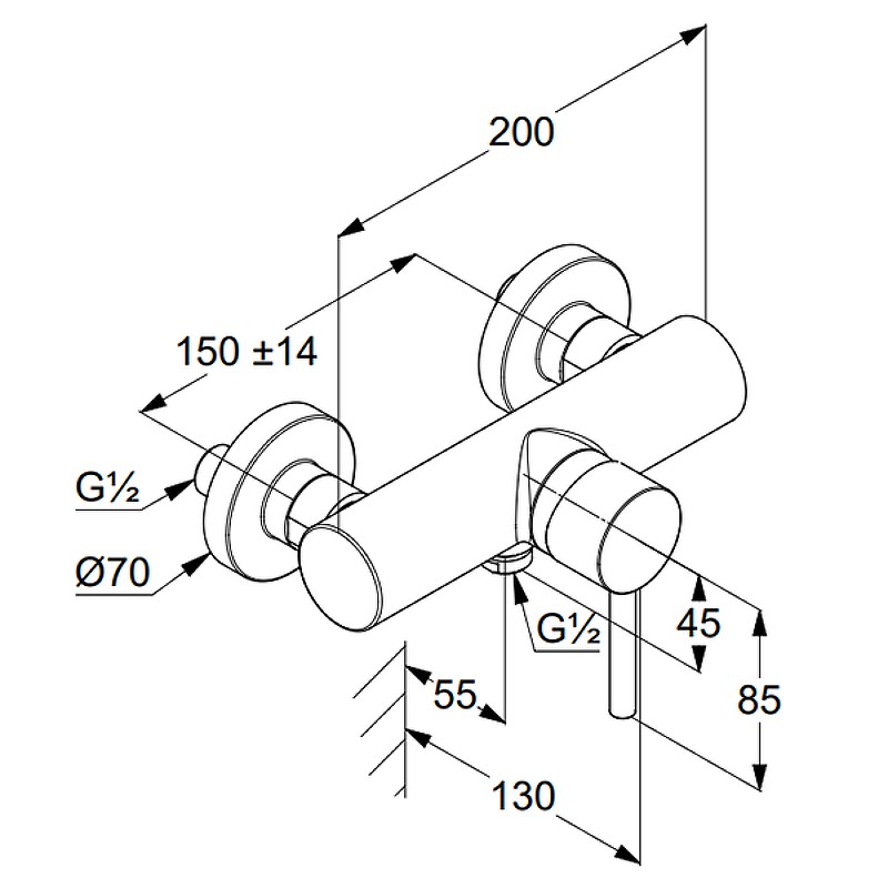 Приобрести kludi смеситель для душа bozz, 200мм, черный матовый 388313976