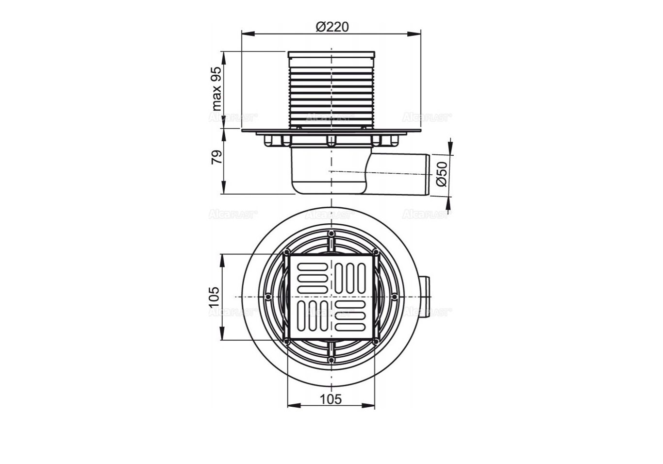 Приобрести сливной трап alcaplast apv1321 