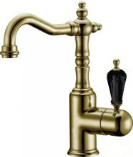 Boheme Смеситель для раковины Medici Ripresa, высокий, бронза\черные кристаллы 302-BSW