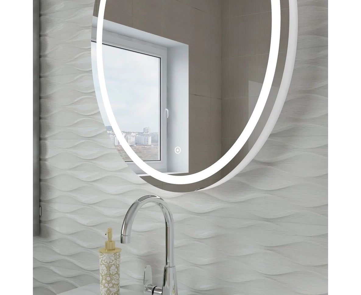 Приобрести continent зеркало с подсветкой verso 57х77 см, сенсорный включатель, белое