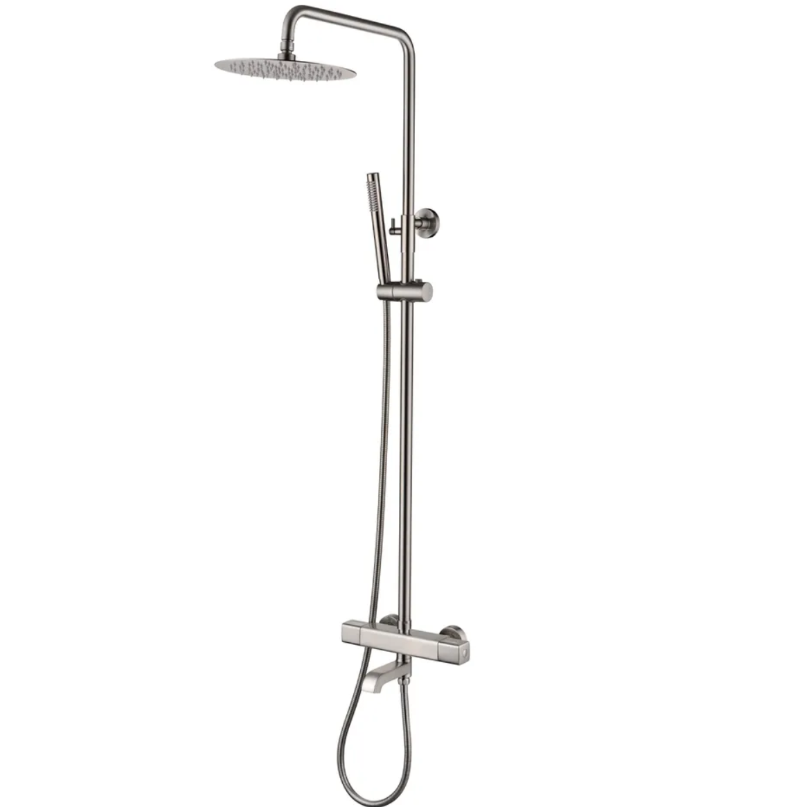 Приобрести grocenberg душевая система с термостатом, никель gb7005nk