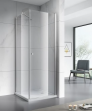 Душевое ограждение Azario NORTON 100х100 хром, 6 мм прозрачное стекло
