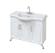 Mirsant Тумба напольная Мия 105 см с раковиной America -105, белая УТ000033245